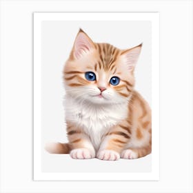 Kitten With Blue Eyes Art Print