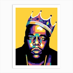 Biggie Smalls - King Of Rap WPAP Art Print