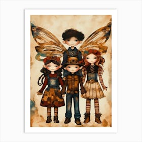 Steampunk Fairy Children Art Print