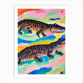 Saltwater Crocodile Matisse Inspired Art Print
