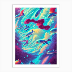 Psychedelic fish 1 Art Print