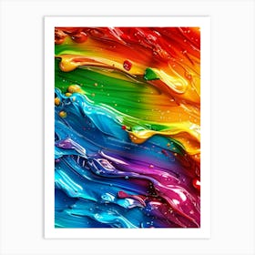 Rainbow Paint Art Print