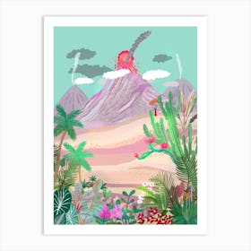 Volcano Valley Art Print