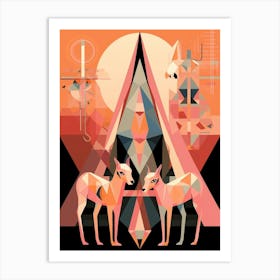 Abstract Geometric Animals 11 Art Print