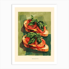 Bruscetta Art Deco Poster 1 Art Print