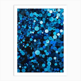 Blue Circles 38 Art Print