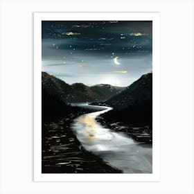 River At Night 1 Art Print