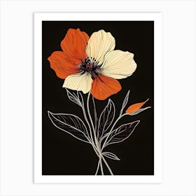 Orange Poppy 1 Art Print