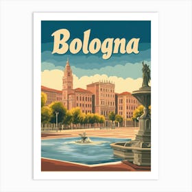 Aihrgdesign A Classic 1960s Travel Poster For Bologna Showcas 20496385 08a3 4f43 859b 32b0508a3697 2 Art Print