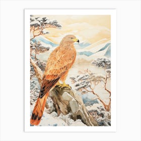 Winter Bird Painting Eagle 3 Art Print