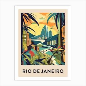 Rio De Janeiro 3 Vintage Travel Poster Art Print