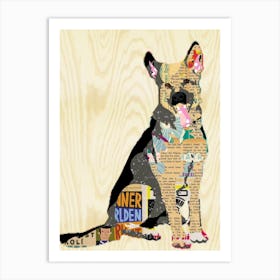 Shepherd Dog Collage Art Print