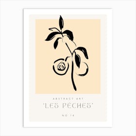 Abstract Les Peaches Art Print