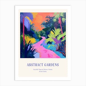 Colourful Gardens Fairchild Tropical Botanic Garden Usa 1 Blue Poster Art Print