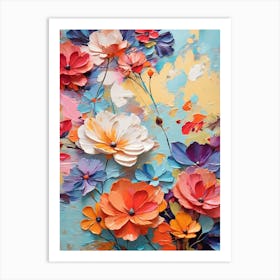 Flowers On A Wall Art Print