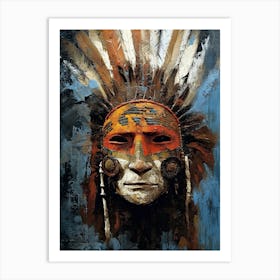 Potawatomi Portraits in Masks - Native Americans Series Art Print