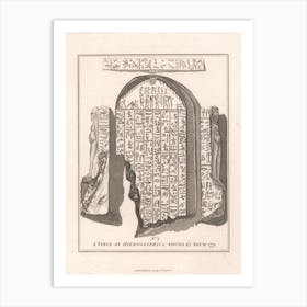 A Table Of Heiroglyphics Found At Axum, James Heath Art Print