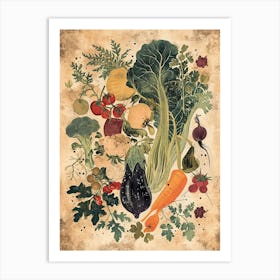 Rustic Vegetable Illustration Art Print