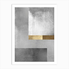 Metal and gold geometry 6 Art Print