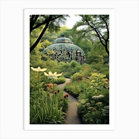 Central Park Conservatory Garden Usa Henri Rousseau Style 2 Art Print