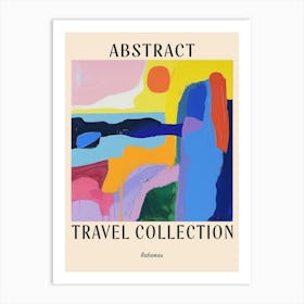 Abstract Travel Collection Poster Bahamas 4 Art Print