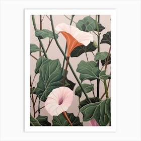 Flower Illustration Morning Glory 7 Art Print