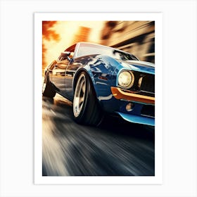 American Muscle Car In The City 012 Art Print