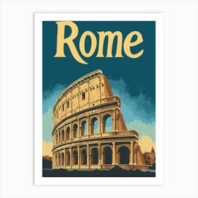 Aihrgdesign A Vintage Travel Poster Of Rome Art Print