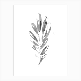 Minimalist Botanical Leaf Illustration Art Print