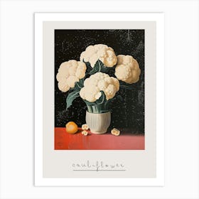 Abstract Cauliflower Art Deco Bouquet Print 3 Poster Art Print