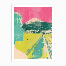 Takayama Japan Retro Duotone Silkscreen 1 Art Print