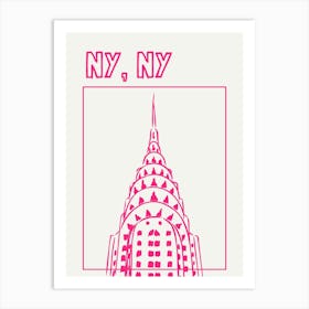 NY NY Pink Print Art Print