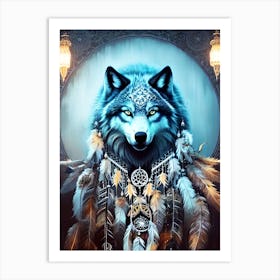 Indian Wolf Art Print