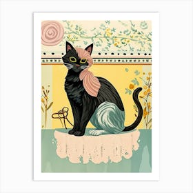 Cat On A Shelf Art Print