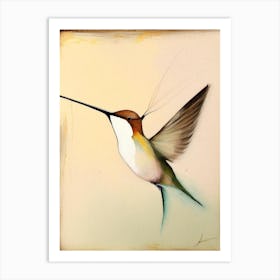 Hummingbird Symbol Abstract Painting Art Print