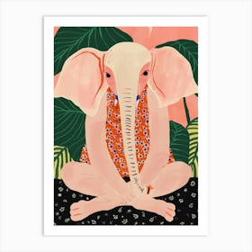 Yoga Meditating Elephant Art Print