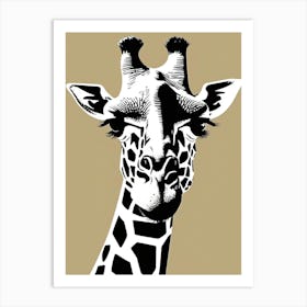 Portrait Of A Giraffe Art Print