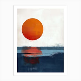 Sunset , Minimalism 3 Art Print