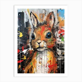 Graffiti Guffaws: Squirrel's Hilarious Street Saga Art Print