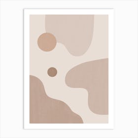 Calming Abstract Painting in Neutral Tones 14 Art Print