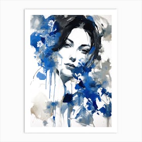 Blue Flower Painting Art Print