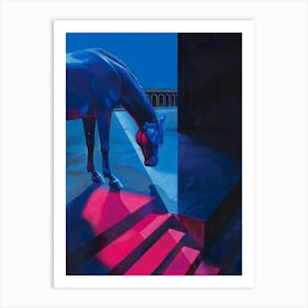 Blue Horse 1 Art Print