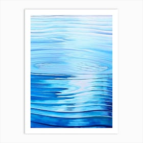 Water Ripples Lake Waterscape Marble Acrylic Painting 2 Art Print