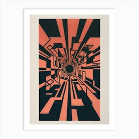 Square Warp Hole Art Print