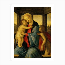 Sandro Botticelli 1445 1510 The Madonna And Child With The Infant Saint John The Baptist Art Print