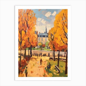 Autumn Gardens Painting Tuileries Garden France 2 Art Print