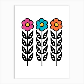 Mid Century Modern Flower Art Print