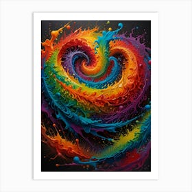 Rainbow Swirl Art Print