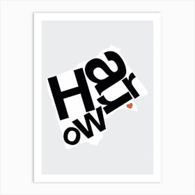 Harrow Type Map Art Print