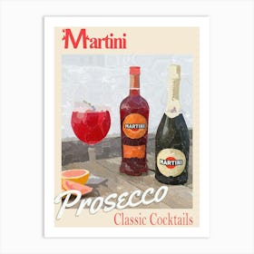 Martini Prosecco – Classic Cocktails Art Print